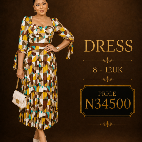 Colour Block Bustier Pleat Gown