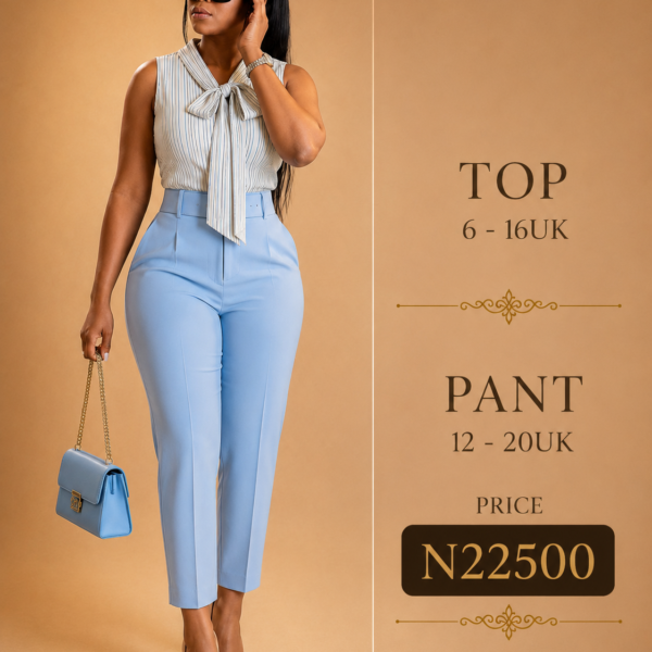 Plus Size Peg Leg Pant, Powder blue
