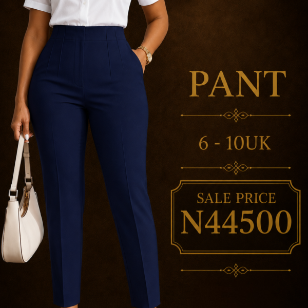 Stitch Detail Pants, Navy