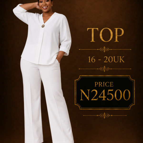 Brooche Chiffon Blouse, White