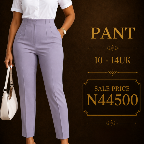 Stitch Detail Pants, Lilac/Gray