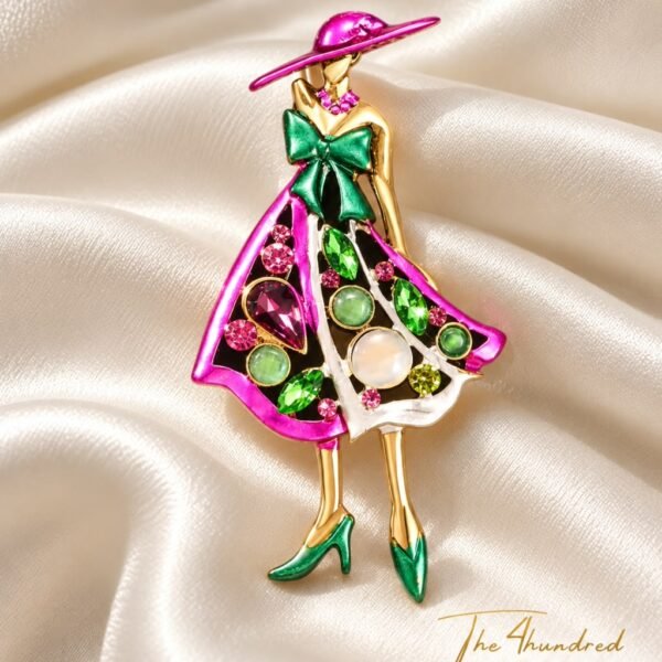 Pink Lady Brooche