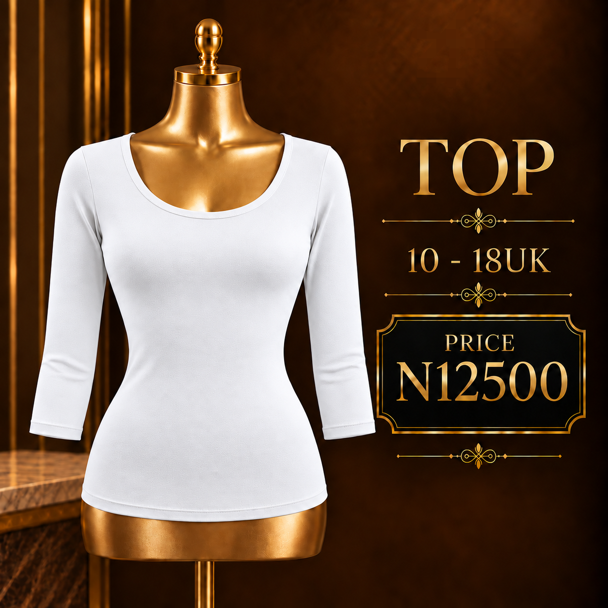 Round Neck Short Sleeve Bodytop, White