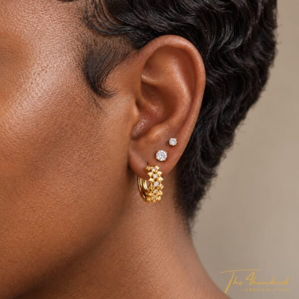 Dynamite Stud Earrning, Gold