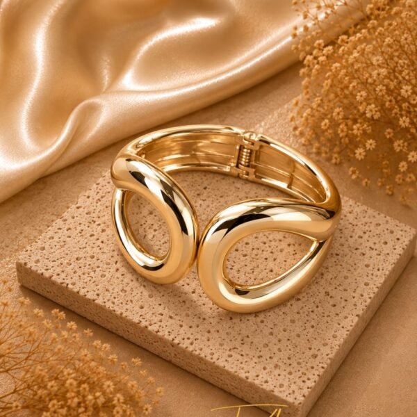 Double Cuff Bangle, Gold