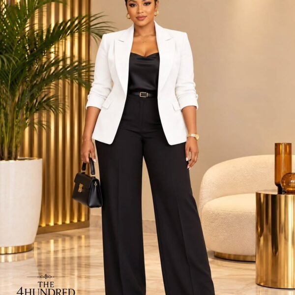 Turn Up Blazer, White
