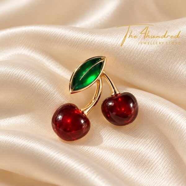 Golden Cherry Brooche