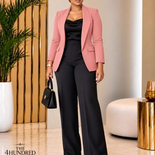 Shawl Collar Long Sleeve, Peach